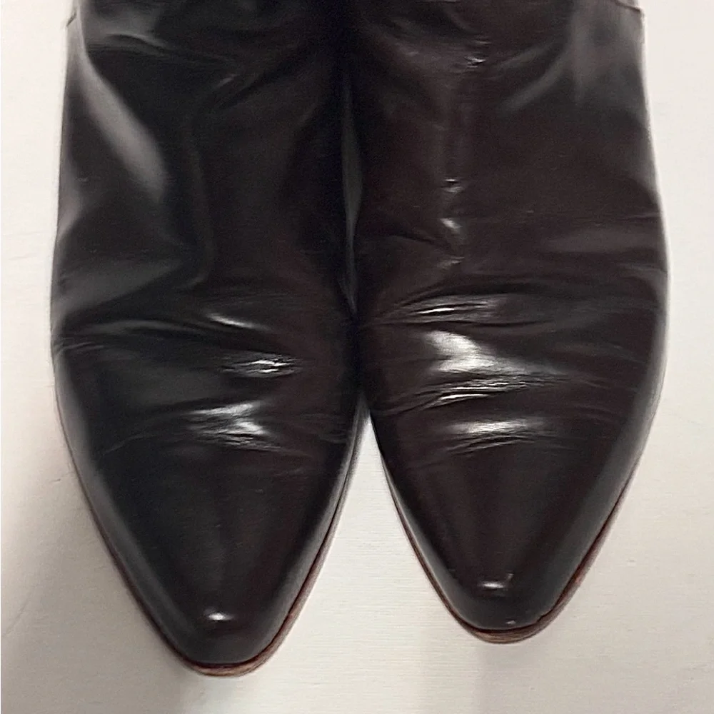 Charles David Brown Leather Western Cowboy Boots Size 9.5 Women’s - Picture 4 of 13